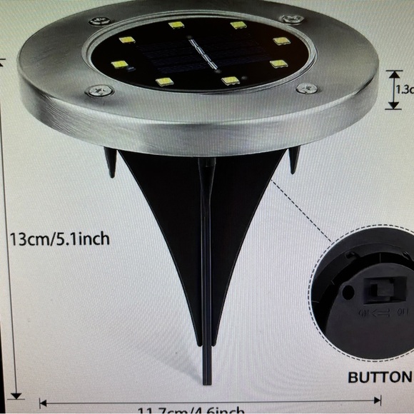 8 COLORFUL SOLAR LIGHTS - BRAND NEW - Picture 5 of 11